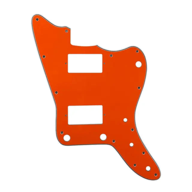 MIJ Jazzmaster PAF Pickguard (No Upper Controls) - 4-Ply Orange - Ploutone