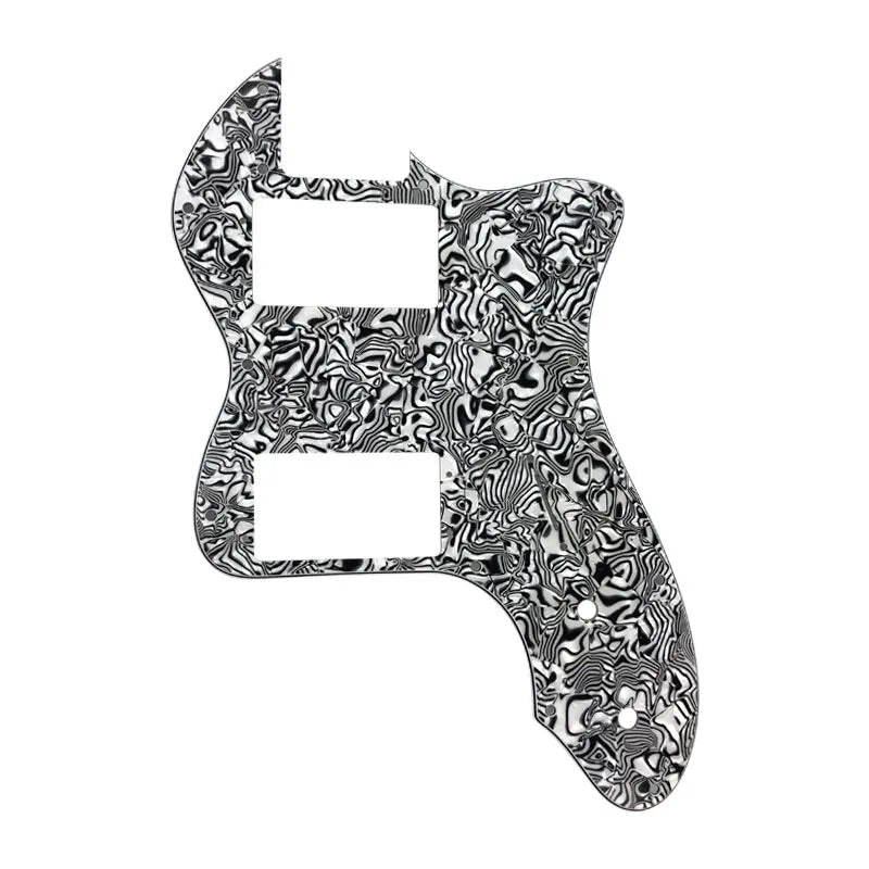 72' Thinline Telecaster Pickguard – 20+ Colors 4-Ply White & Black Shell - Ploutone