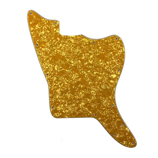 Jazzmaster Pickguard Blank 13-Hole - 4-Ply Golden Pearl - Ploutone