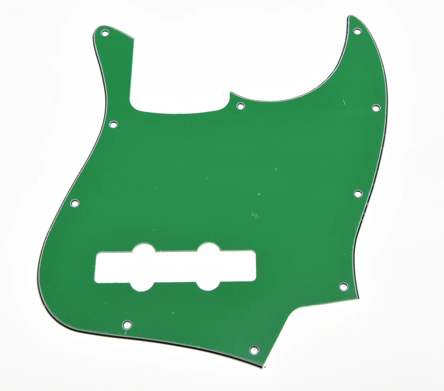 10-Hole Jazz Bass Pickguard (4-String) - 3-Ply Green - Ploutone