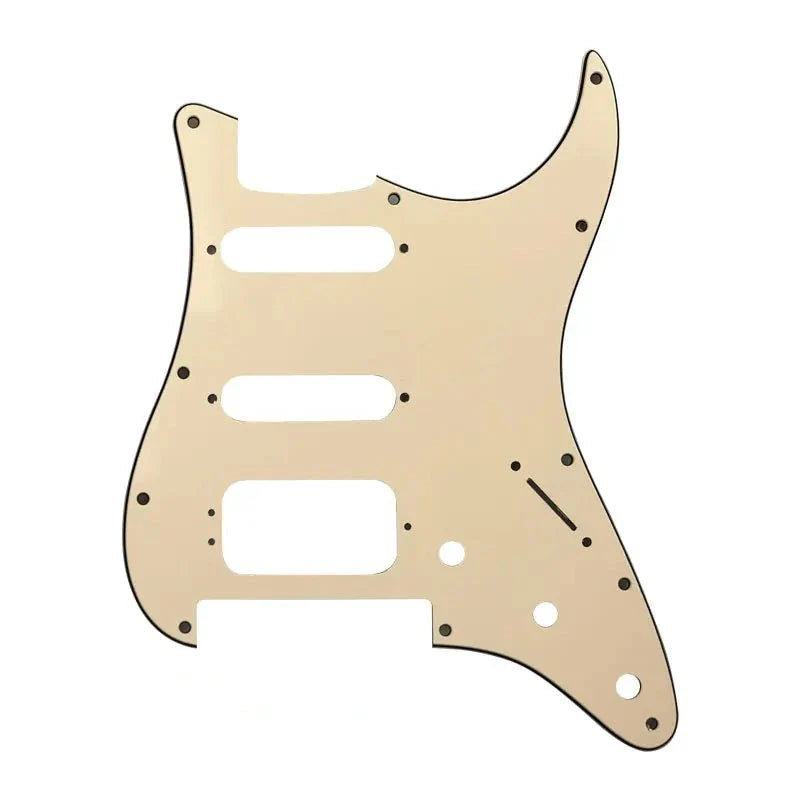 Floyd Rose Strat HSS Pickguard - 20+ Colors 3-Ply Cream - Ploutone