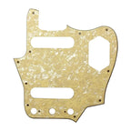 10-Hole SS Jaguar Pickguard for USA Fender - 20+ Colors 4-Ply Cream Pearl - Ploutone