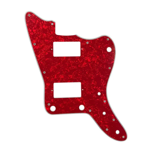 MIJ Jazzmaster PAF Pickguard (No Upper Controls) - 4-Ply Red Pearl Pickguards from Ploutone