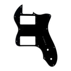 72' Thinline Telecaster Pickguard – 20+ Colors 3-Ply Black - Ploutone
