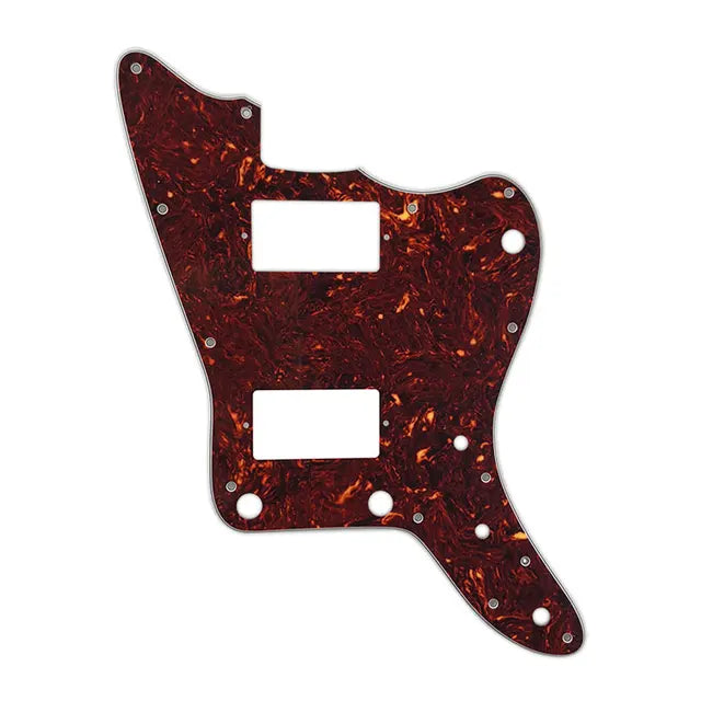 MIJ Jazzmaster PAF Pickguard (No Upper Controls) - 4-Ply Brown Tortoise Pickguards from Ploutone