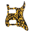 11-Hole HH Strat Pickguard (Round Corners) - 20+ Colors 4-Ply Yellow Tortoise - Ploutone