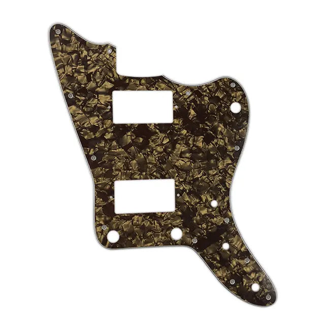 MIJ Jazzmaster PAF Pickguard (No Upper Controls) - 4-Ply Brown Pearl Pickguards from Ploutone