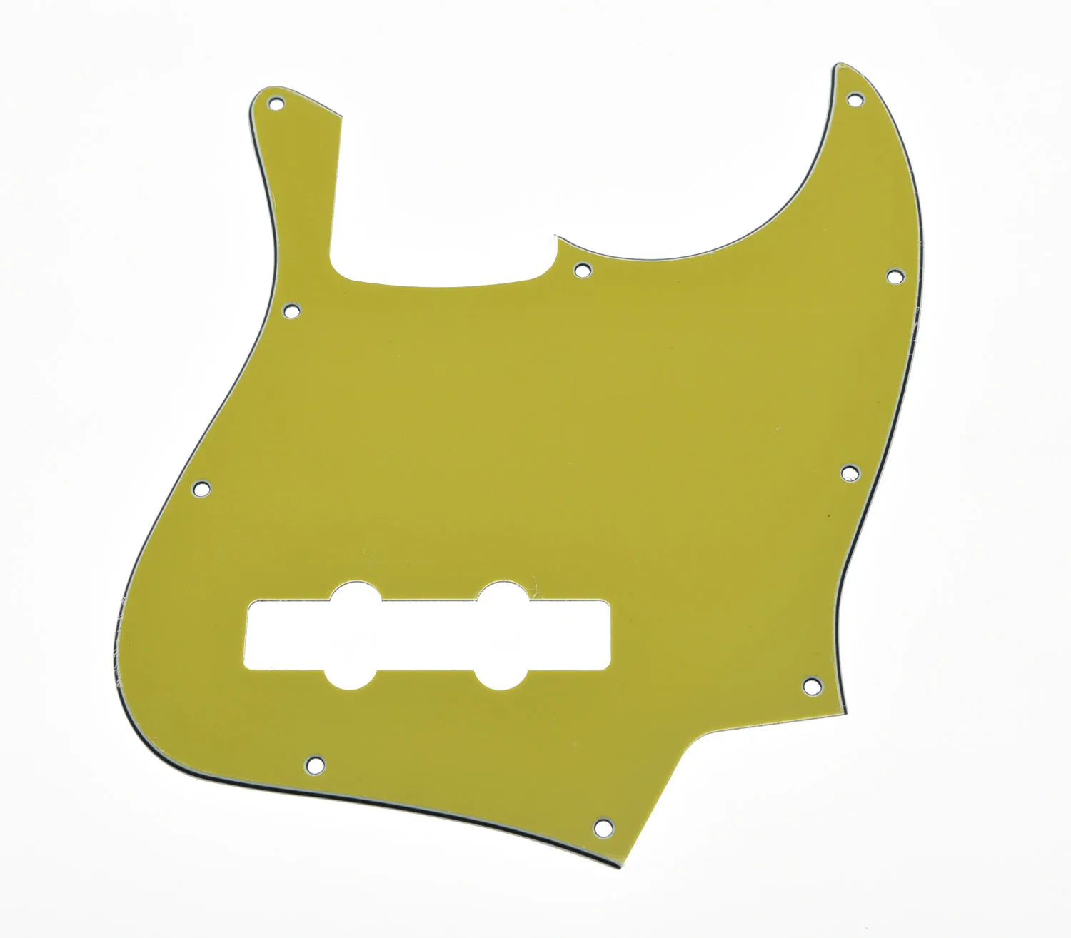 10-Hole Jazz Bass Pickguard (4-String) - 3-Ply Yellow - Ploutone