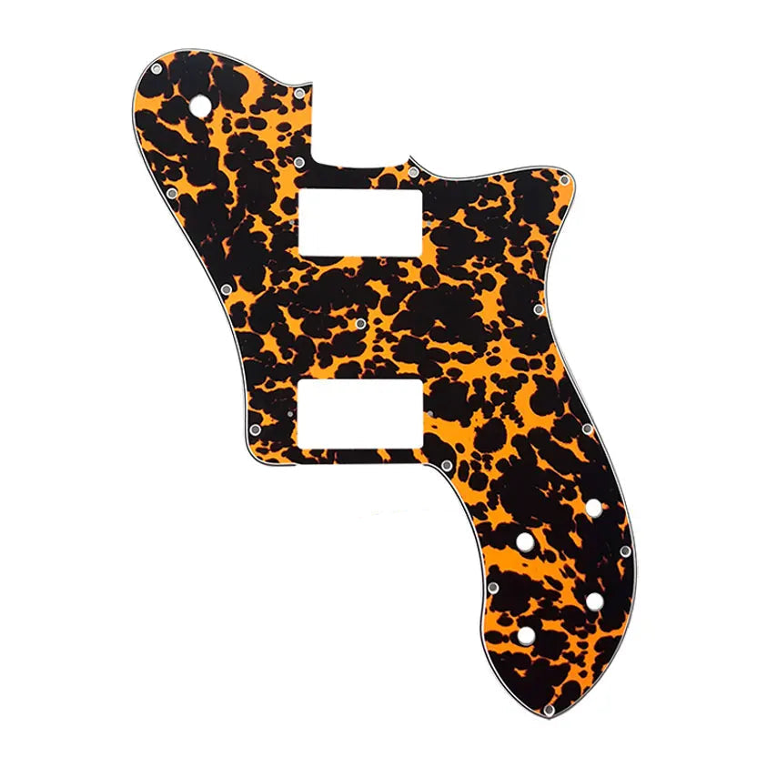 72' Deluxe Telecaster Pickguard (PAF Humbuckers) - 20+ Colors 4-Ply Leopard Print - Ploutone