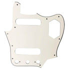 10-Hole SS Jaguar Pickguard for MIJ Fender - 20+ Colors 3-Ply White - Ploutone
