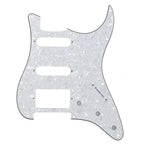 11-Hole HSS Strat Pickguard - Multiple Colors 4-Ply White Pearl - Ploutone