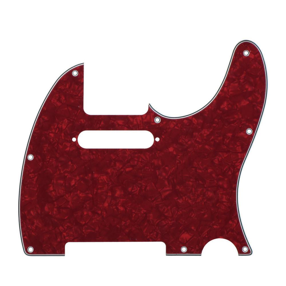 8-Hole Tele Pickguard - 4-Ply Red Pearl Default Title - Ploutone