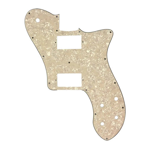 72' Deluxe Telecaster Pickguard (PAF Humbuckers) - 20+ Colors 4-Ply Parchment Pearl - Ploutone