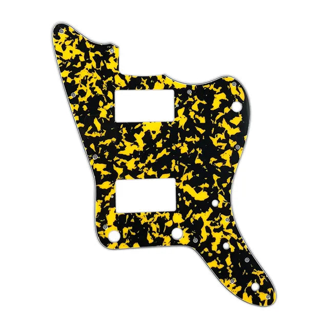 MIJ Jazzmaster PAF Pickguard (No Upper Controls) - 4-Ply Yellow Tortoise Pickguards from Ploutone