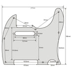 8-Hole Telecaster Pickguard - 4-Ply Brown Tortoise - Ploutone
