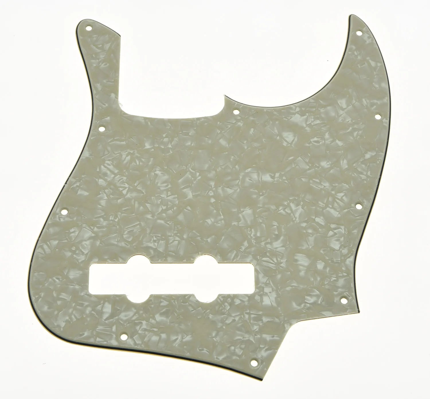 10-Hole Jazz Bass Pickguard (4-String) - Aged Pearl - Ploutone