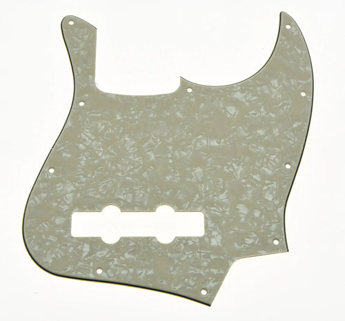 10-Hole Jazz Bass Pickguard (4-String) - Aged Pearl - Ploutone