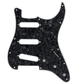 62 Strat Pickguard SSS 11-Hole - 15+ Colors 4-Ply Black Pearl - Ploutone
