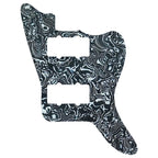Jazzmaster HH Pickguard - Pickup and Screw Holes Only (No Controls) - Black Pearl Shell - Ploutone