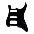 Fender Stratocaster HSS Pickguard (Open Humbucker) - 1-Ply Black HSS Stratocaster Pickguards from Ploutone