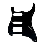 Fender Stratocaster HSS Pickguard (Open Humbucker) - 1-Ply Black HSS Stratocaster Pickguards from Ploutone
