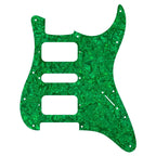 11-Hole HSH Strat Pickguard (No Control Holes) - 4-Ply Green Pearl - Ploutone