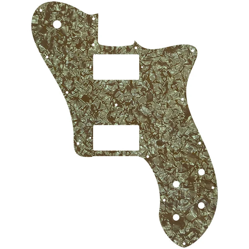 72 Deluxe Telecaster Pickguard (PAF Humbuckers) - 4-Ply Brown Pearl Pickguards from Ploutone