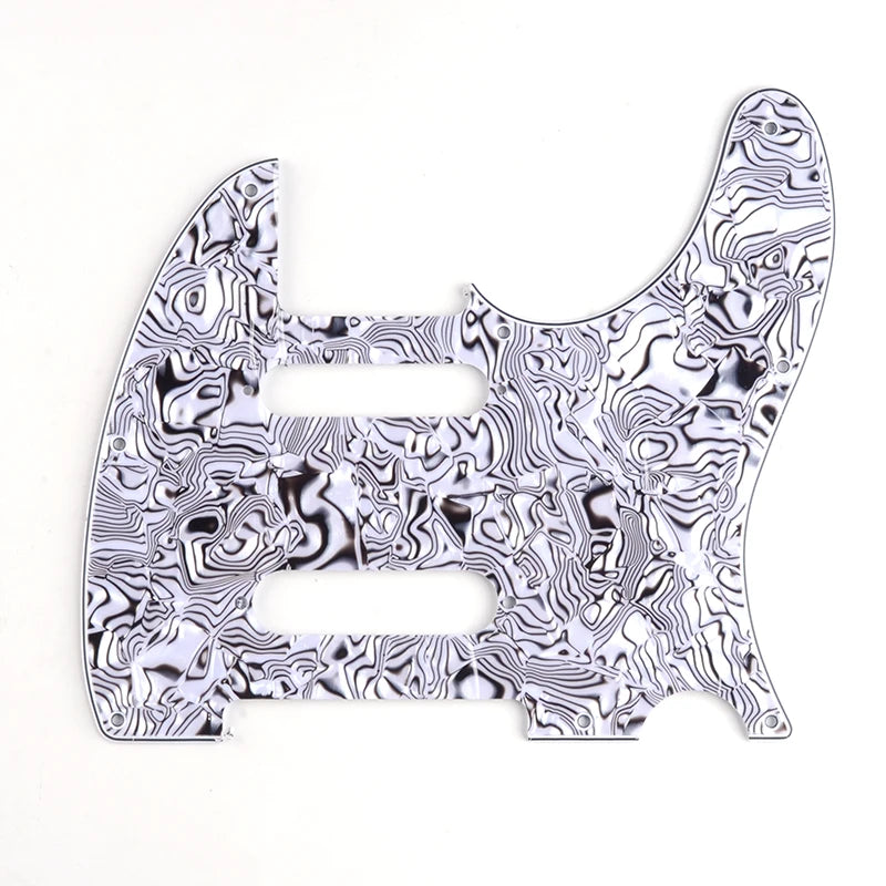 Nashville Telecaster Pickguard 8-Hole SSS - 4-Ply White and Black Shell - Ploutone