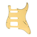 Fender Stratocaster HSS Pickguard (Open Humbucker) - 3-Ply Cream Yellow HSS Stratocaster Pickguards from Ploutone