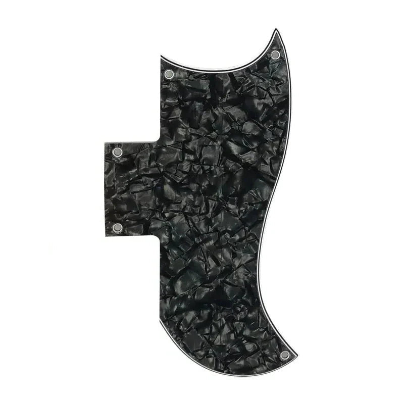 Gibson SG 61' Reissue Half Face Pickguard - 4-Ply Black Pearl - Ploutone