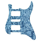 11-Hole HSH Strat Pickguard (No Control Holes)- 4-Ply Gray Pearl - Ploutone