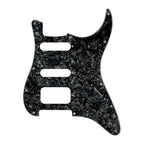 Fender Stratocaster HSS Pickguard (Open Humbucker) - 4-Ply Black Pearl HSS Stratocaster Pickguards from Ploutone