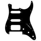 Floyd Rose Strat HSS Pickguard - 20+ Colors 3-Ply Black - Ploutone