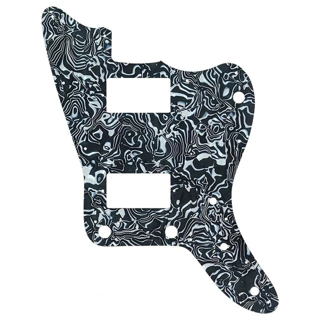 MIJ Jazzmaster PAF Pickguard (No Upper Controls) - Black Pearl Shell Pickguards from Ploutone