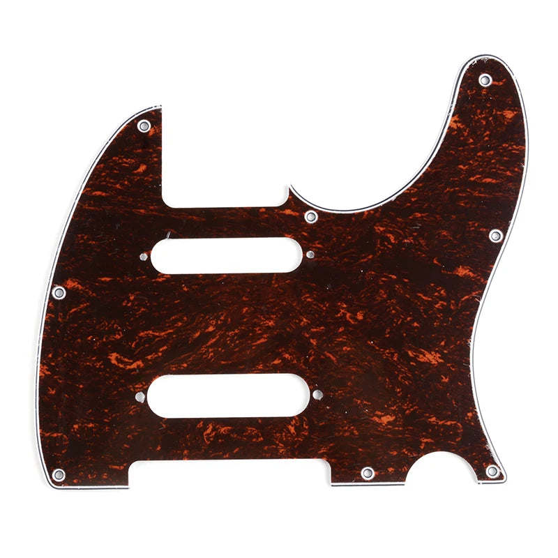 Tele Pickguard Telecaster Pickguard - 3-Ply Red Tortoise - 8-Hole SSS Configuration ...