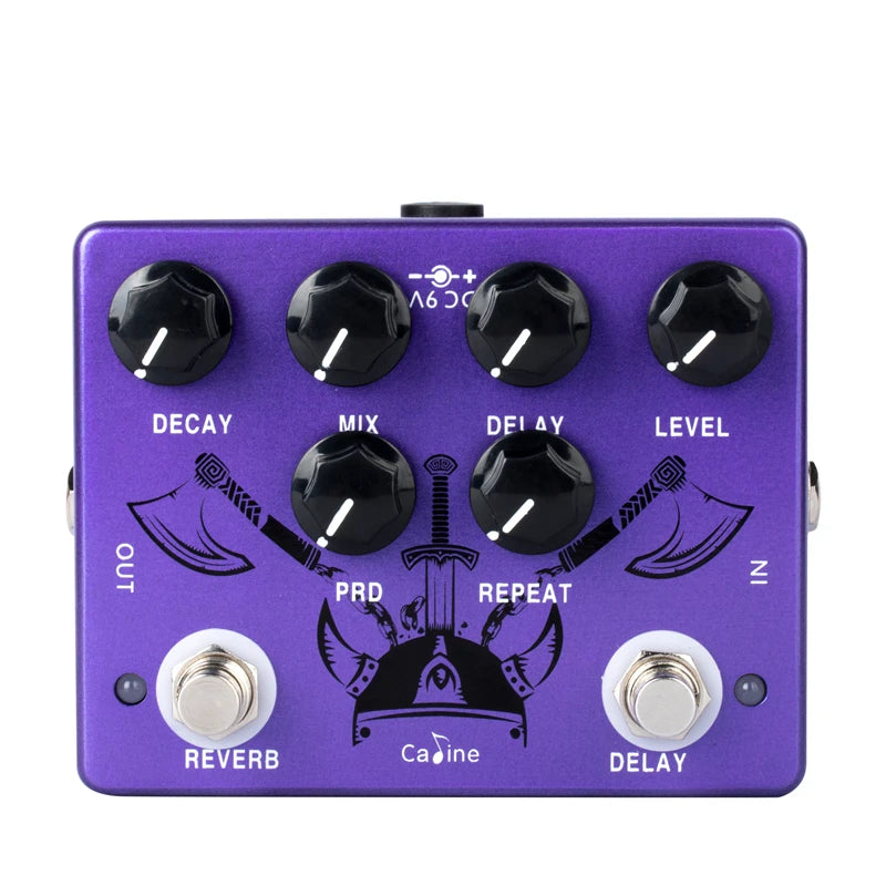 dual reverb delay pedal Caline CP-80 Ragnarok Digital Reverb and Analog Delay Guitar Effect Pedal