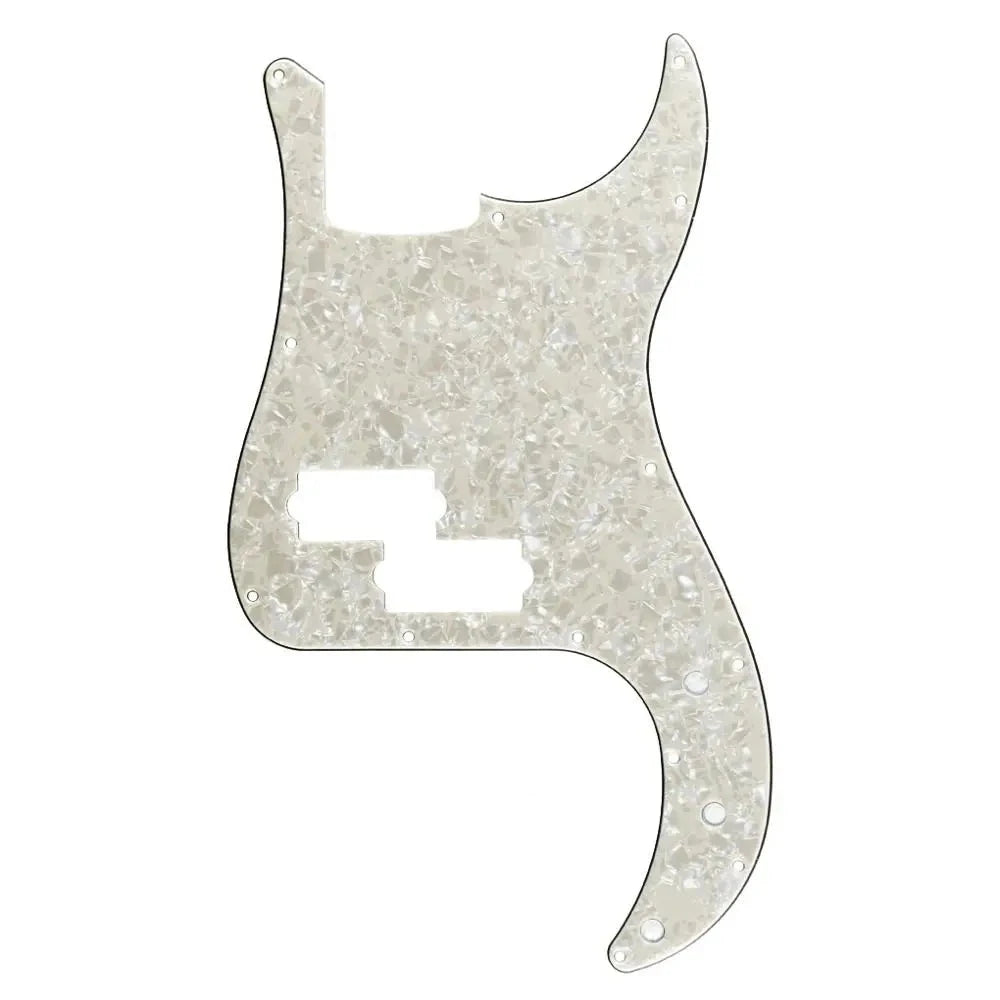 13-Hole Precision Bass Pickguard - 4-Ply Aged Pearl (4-String) - Ploutone