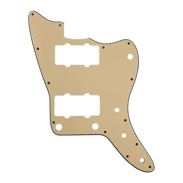 Jazzmaster HH Pickguard (No Upper Controls) - 3-Ply Cream Pickguards from Ploutone