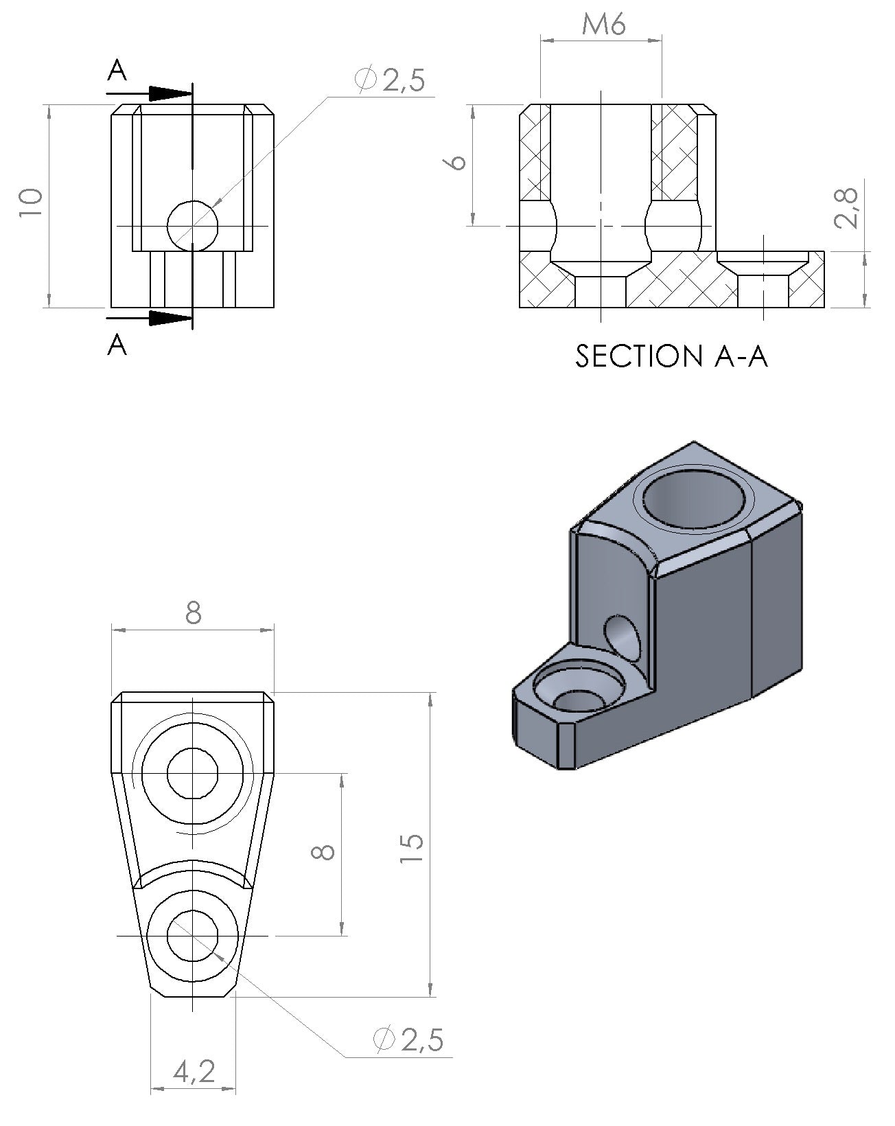 Nova Guitar Parts Single String Headless Guitar Nut - Ploutone