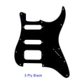 Fender Stratocaster HSS Pickguard (Open Humbucker) - 3-Ply Black HSS Stratocaster Pickguards from Ploutone
