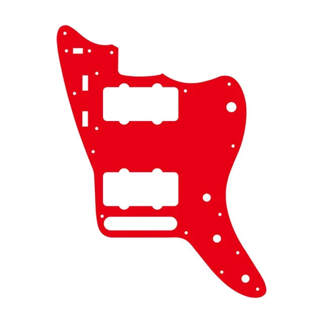 Jazzmaster Pickguard 13-Hole for Fender USA & MIM - 4-Ply Red - Ploutone