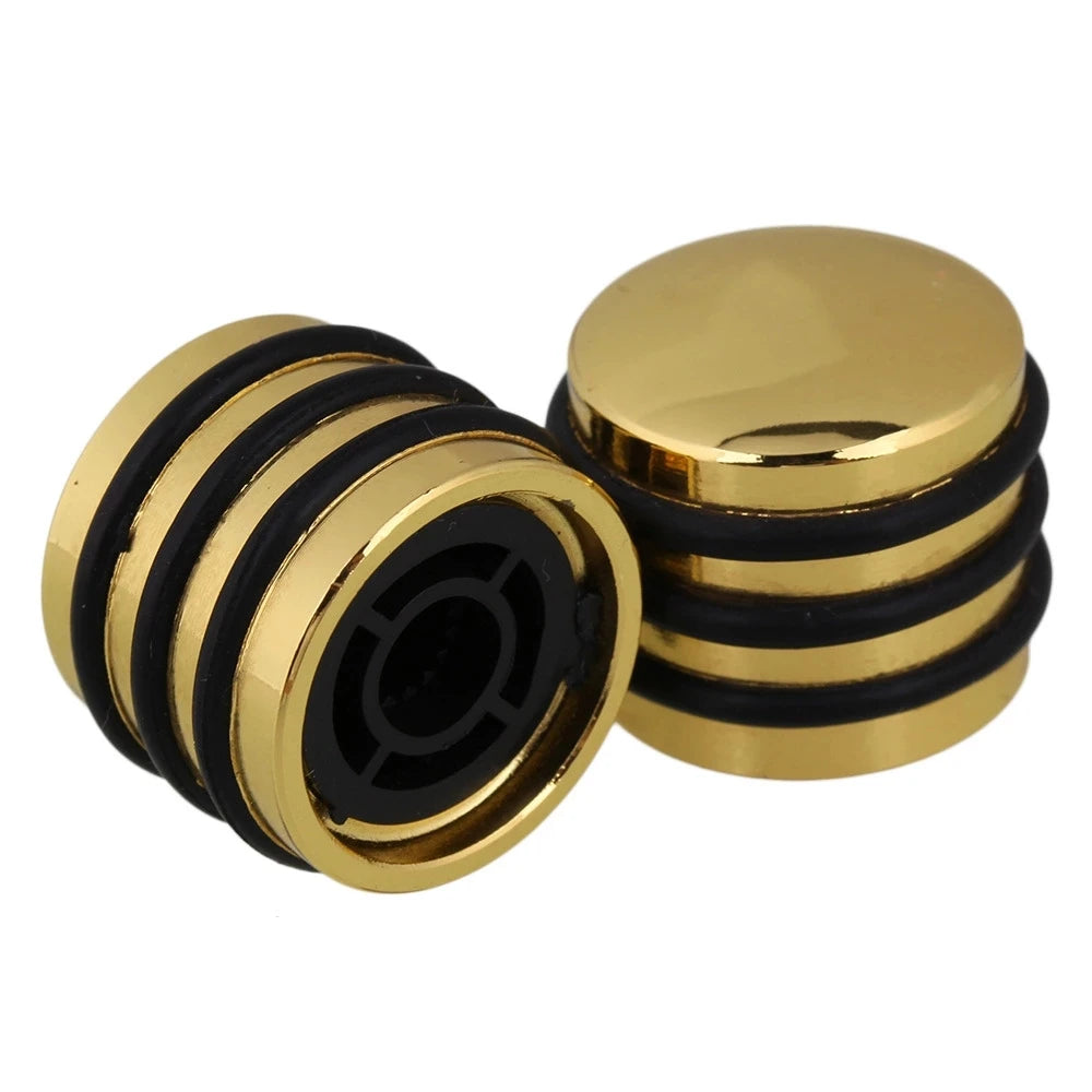 Chrome Alloy Guitar Knobs, 18 Spline Metric 6mm - Multiple Colors Gold - Ploutone