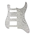 Fender Stratocaster HSS Pickguard (Open Humbucker) - 4-Ply White Pearl HSS Stratocaster Pickguards from Ploutone