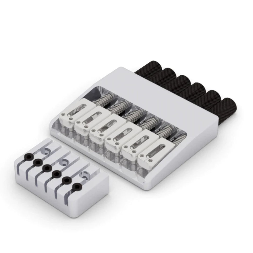 Hipshot 6-String Headless Fixed Bridge Chrome Standard - Ploutone