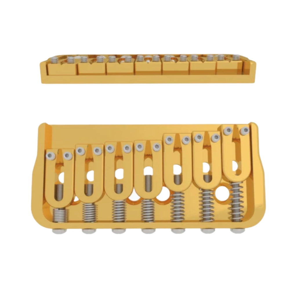 Hipshot 7-String Fixed Guitar Bridge Gold - Ploutone