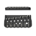 Hipshot 7-String Fixed Guitar Bridge Black - Ploutone