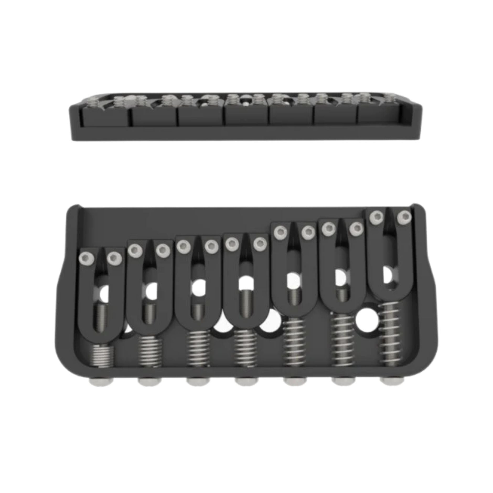 Hipshot 7-String Fixed Guitar Bridge Black - Ploutone