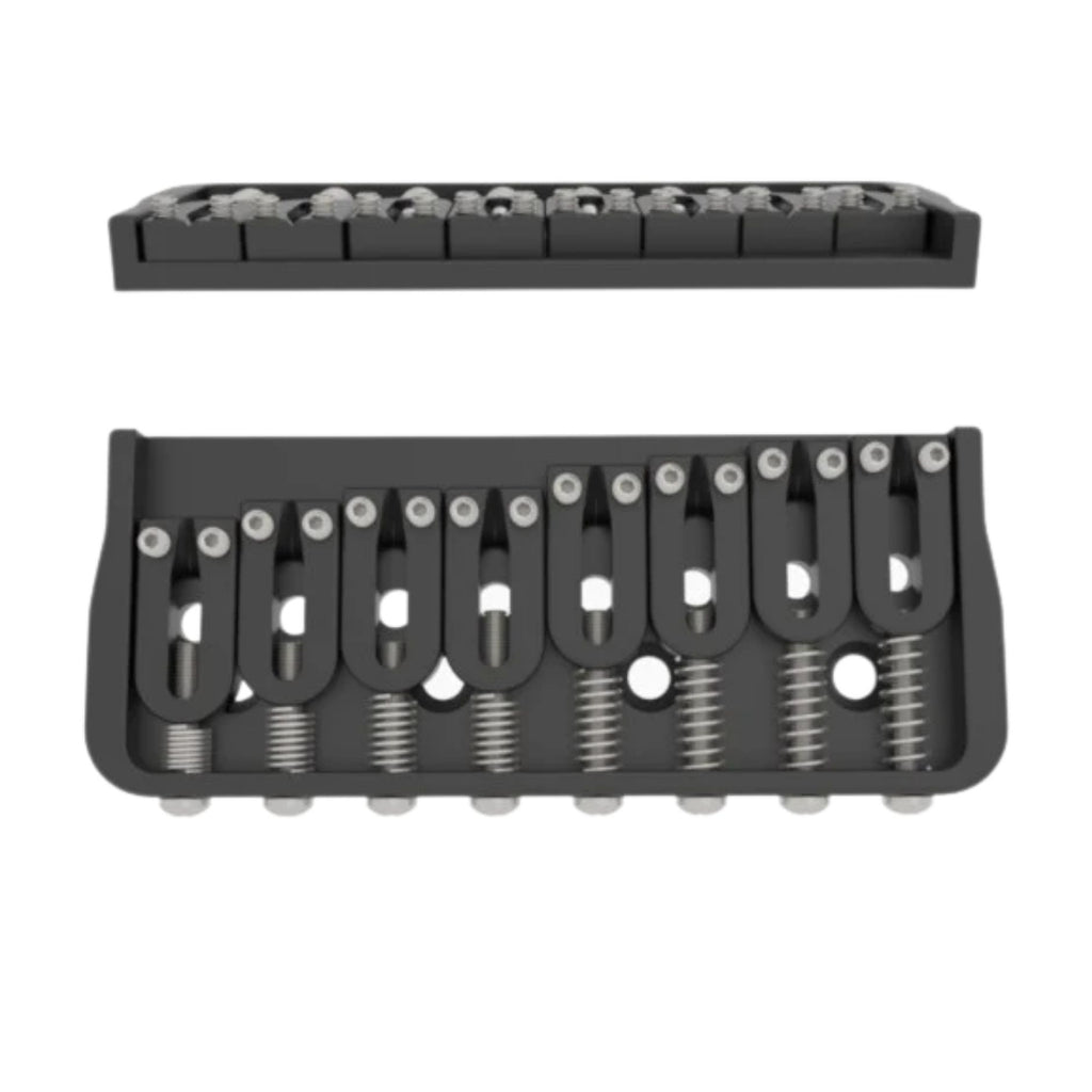 Hipshot 8-String Fixed Guitar Bridge Black - Ploutone