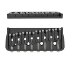 Hipshot 8-String Fixed Guitar Bridge Black - Ploutone