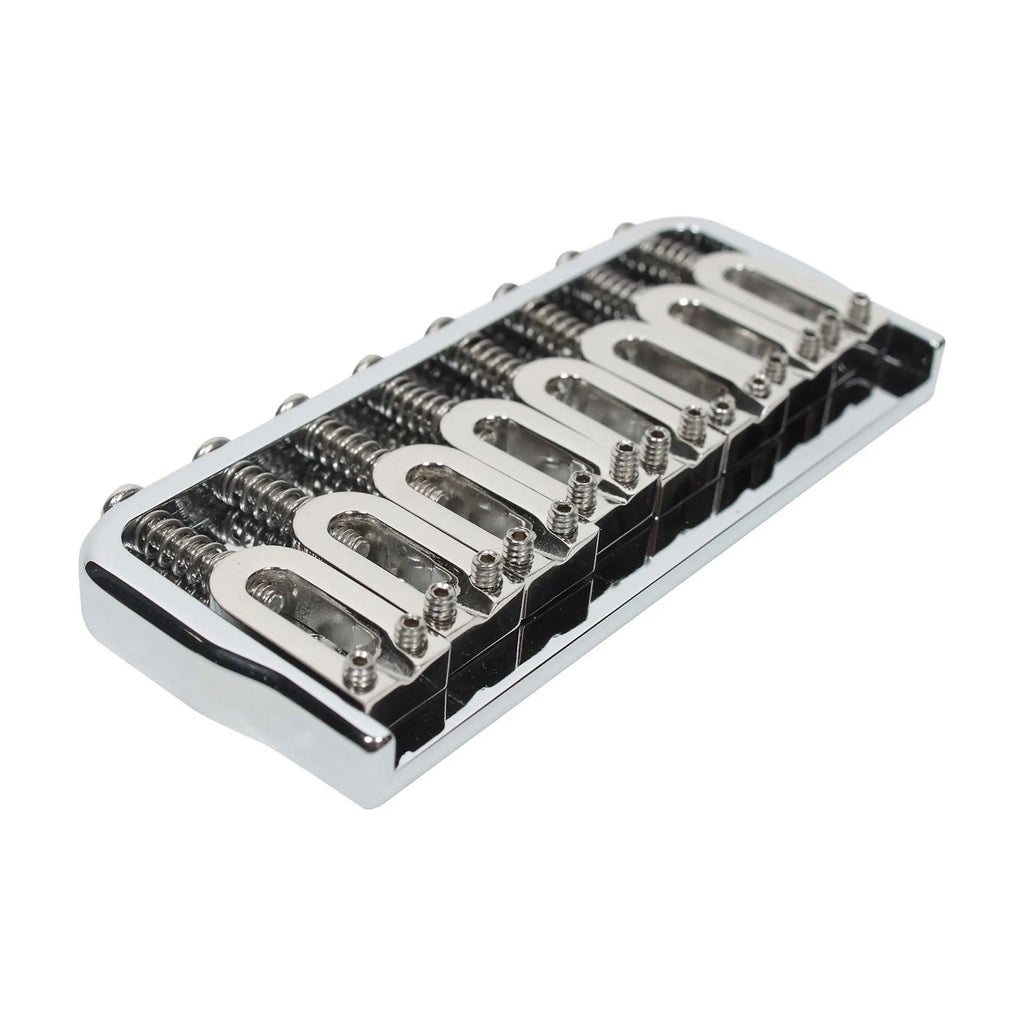 Hipshot 8-String Fixed Guitar Bridge Chrome - Ploutone